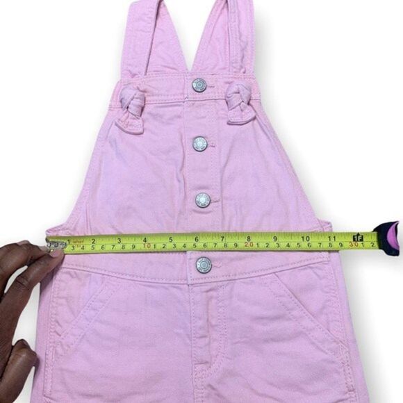 GAP Toddler Girl Soft Pink Short Overalls Size 3 Toddler - Picture 4 of 7